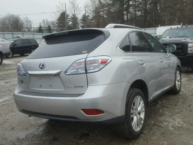 JTJBC1BA8B2422548 - 2011 LEXUS RX 450 SILVER photo 4