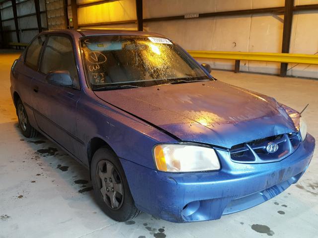 KMHCG35C61U146714 - 2001 HYUNDAI ACCENT GS BLUE photo 1