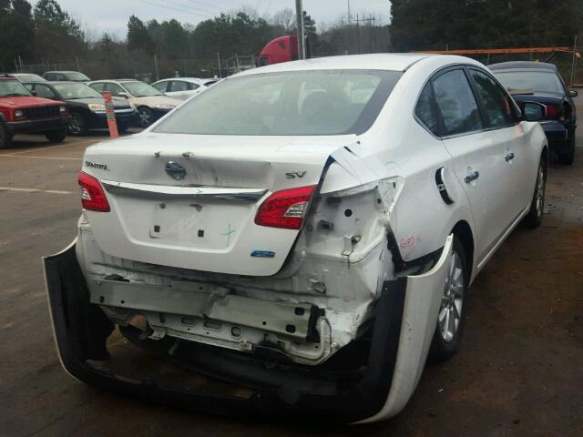 3N1AB7APXDL662005 - 2013 NISSAN SENTRA S WHITE photo 4