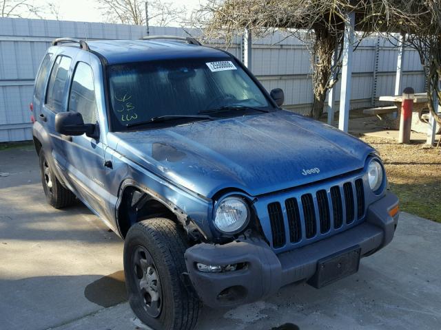 1J4GL48KX4W232301 - 2004 JEEP LIBERTY SP BLUE photo 1