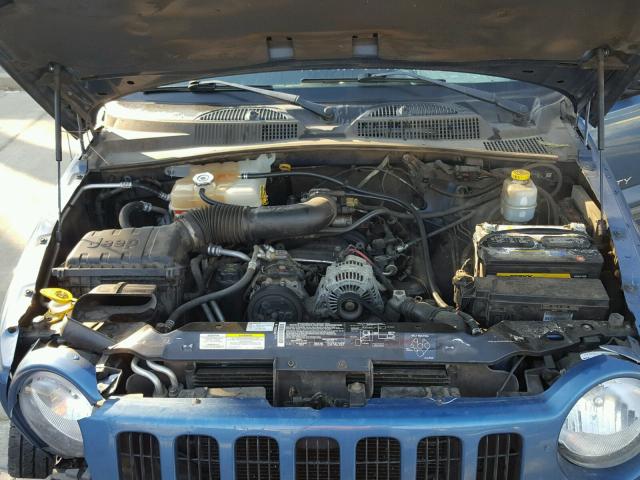 1J4GL48KX4W232301 - 2004 JEEP LIBERTY SP BLUE photo 7