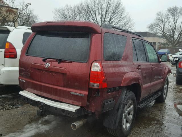 JTEBU17RX68074457 - 2006 TOYOTA 4RUNNER LI RED photo 4