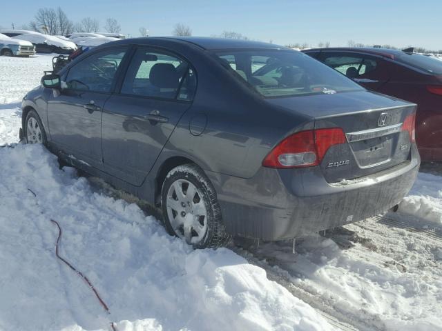 19XFA16599E034989 - 2009 HONDA CIVIC LX GRAY photo 3