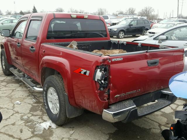 1GCDS136558187178 - 2005 CHEVROLET COLORADO MAROON photo 3