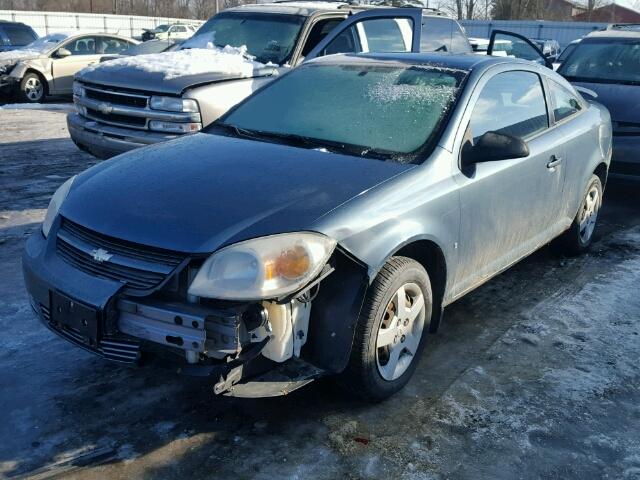 1G1AK15F077324514 - 2007 CHEVROLET COBALT LS BLUE photo 2