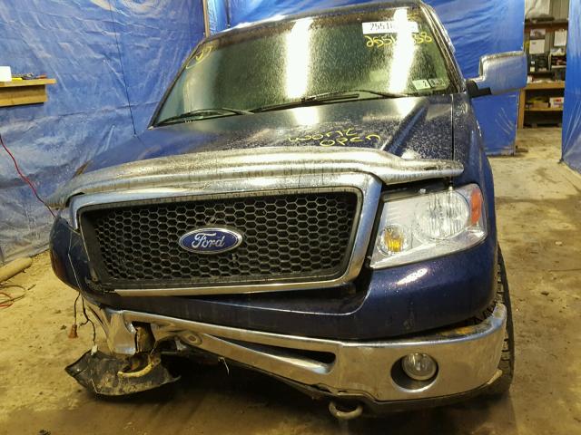 1FTPX14587FA79219 - 2007 FORD F150 BLUE photo 9