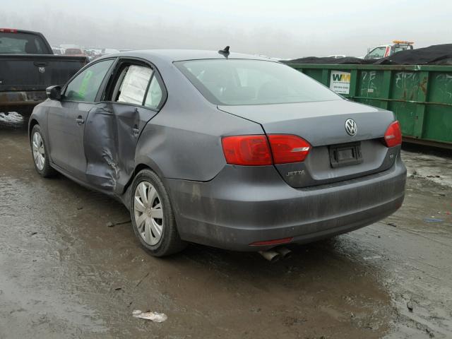 3VWD17AJ5EM280482 - 2014 VOLKSWAGEN JETTA SE GRAY photo 3