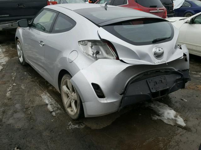 KMHTC6AD8CU028730 - 2012 HYUNDAI VELOSTER B SILVER photo 3