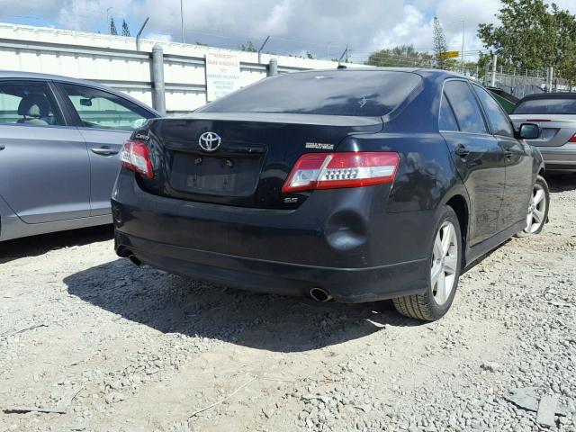 4T1BF3EK7BU123806 - 2011 TOYOTA CAMRY BASE BLACK photo 4