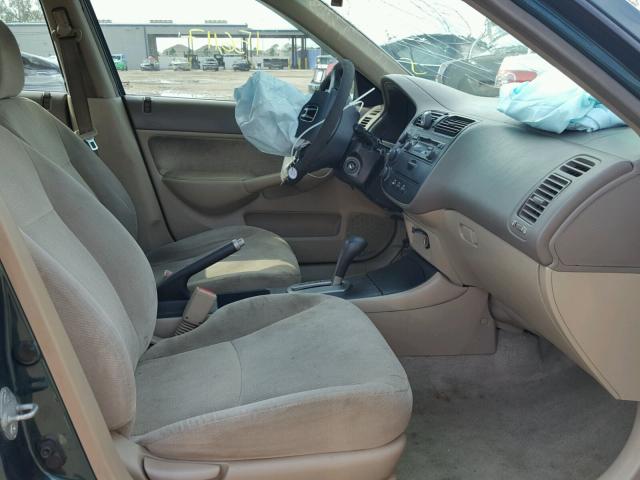 1HGES26772L057458 - 2002 HONDA CIVIC EX მწვანე ფოტო 5