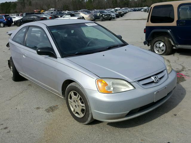 1HGEM21552L087252 - 2002 HONDA CIVIC LX SILVER photo 1