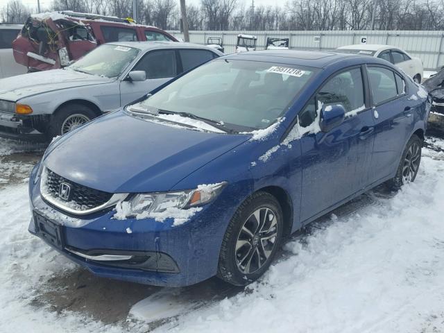 2HGFB2F88EH537328 - 2014 HONDA CIVIC EX ლურჯი ფოტო 2
