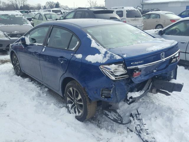 2HGFB2F88EH537328 - 2014 HONDA CIVIC EX ლურჯი ფოტო 3