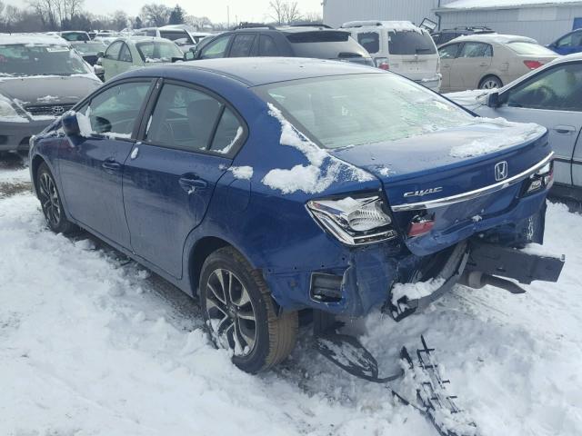 2HGFB2F88EH537328 - 2014 HONDA CIVIC EX BLUE photo 3