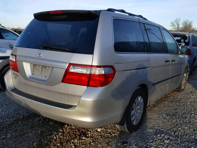 5FNRL382X6B065311 - 2006 HONDA ODYSSEY LX SILVER photo 4