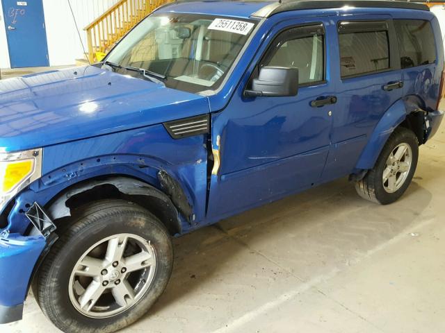 1D8GU58K27W565431 - 2007 DODGE NITRO SLT BLUE photo 9