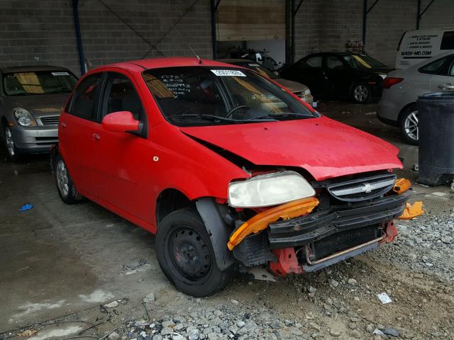 KL1TG52635B365993 - 2005 CHEVROLET AVEO LT RED photo 1