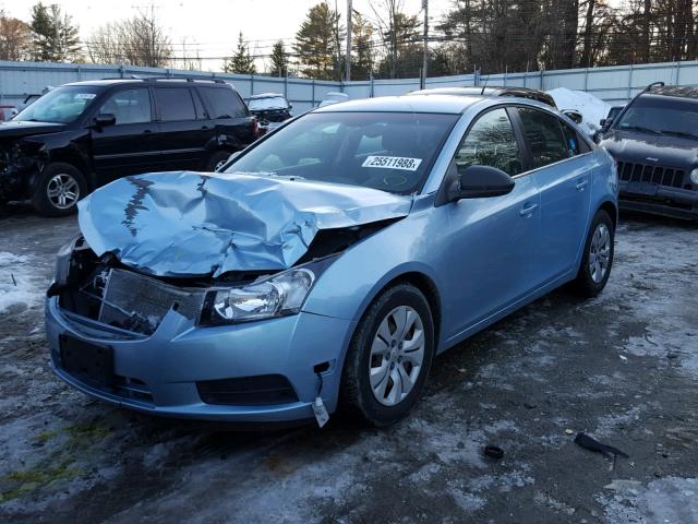 1G1PC5SH2C7265464 - 2012 CHEVROLET CRUZE LS BLUE photo 2