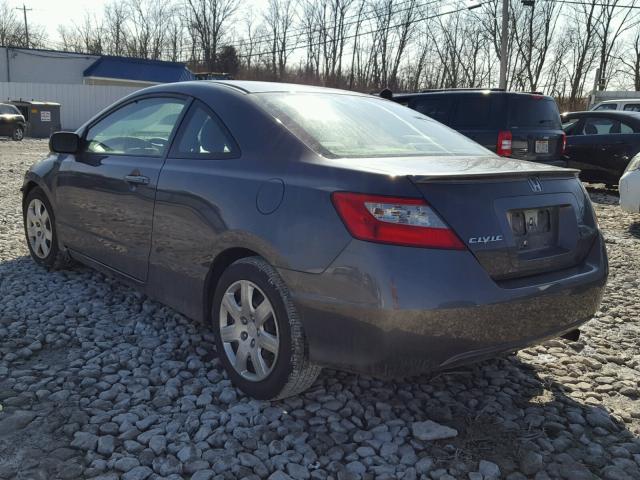 2HGFG1B68AH520667 - 2010 HONDA CIVIC LX GRAY photo 3