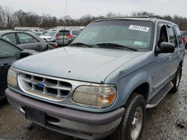 1FMDU35P7TZB11878 - 1996 FORD EXPLORER TEAL photo 2