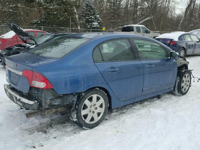 19XFA1F59BE032391 - 2011 HONDA CIVIC LX BLUE photo 4