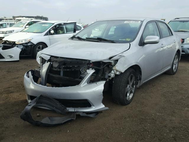 5YFBU4EE8DP123808 - 2013 TOYOTA COROLLA BA SILVER photo 2