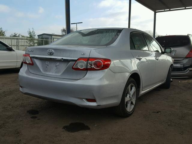 5YFBU4EE8DP123808 - 2013 TOYOTA COROLLA BA SILVER photo 4