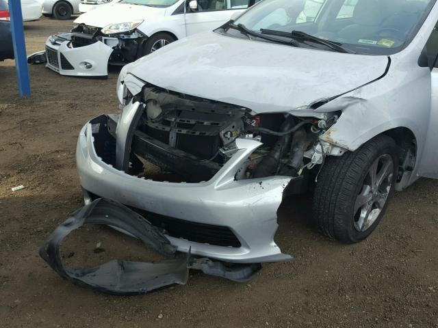 5YFBU4EE8DP123808 - 2013 TOYOTA COROLLA BA SILVER photo 9