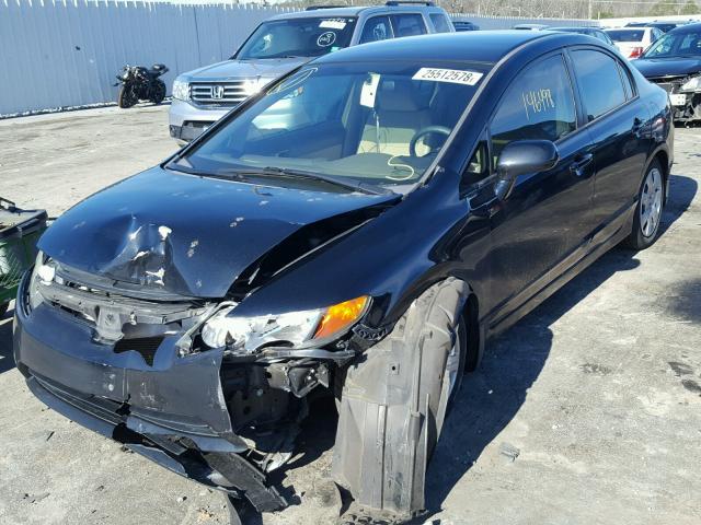 1HGFA16506L072955 - 2006 HONDA CIVIC LX BLACK photo 2