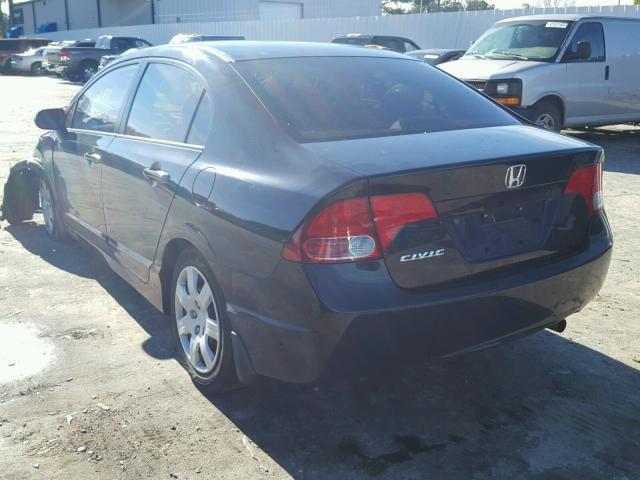 1HGFA16506L072955 - 2006 HONDA CIVIC LX BLACK photo 3