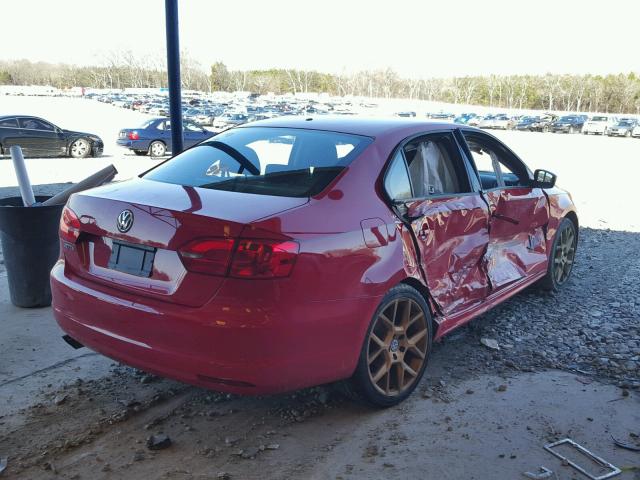 3VW2K7AJ7EM415076 - 2014 VOLKSWAGEN JETTA BASE 红色 照片 4