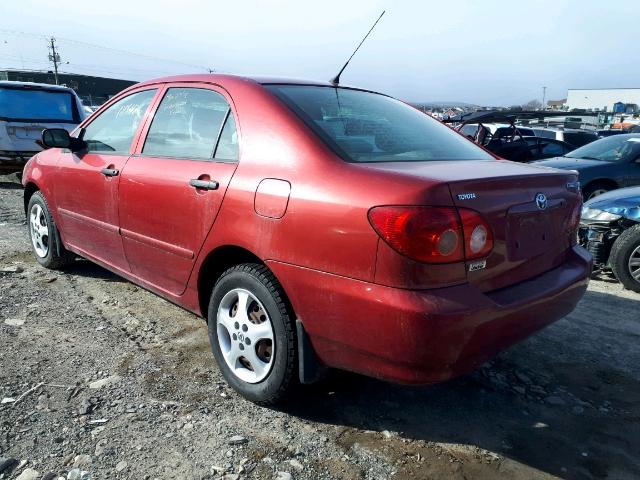 2T1BR32E78C909945 - 2008 TOYOTA COROLLA CE RED photo 3