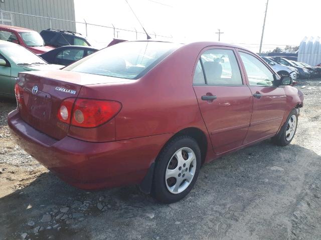 2T1BR32E78C909945 - 2008 TOYOTA COROLLA CE RED photo 4