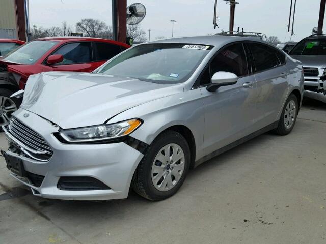 3FA6P0G77ER329154 - 2014 FORD FUSION S SILVER photo 2