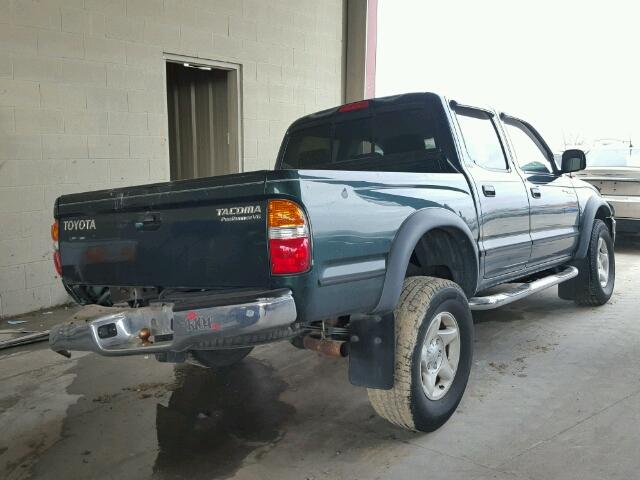 5TEGN92N93Z153977 - 2003 TOYOTA TACOMA DOU GREEN photo 4