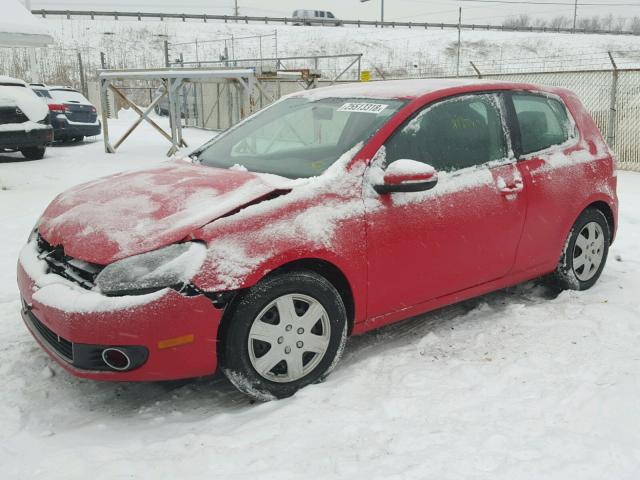 WVWAB7AJXCW152173 - 2012 VOLKSWAGEN GOLF 红色 照片 2