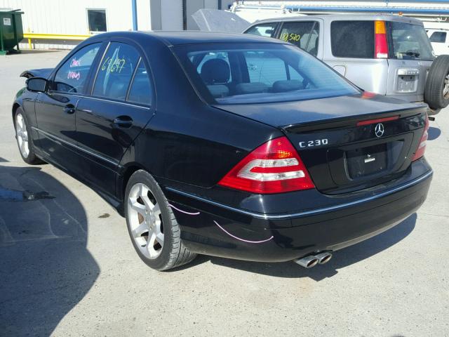 WDBRF52H47E026876 - 2007 MERCEDES-BENZ C 230 BLACK photo 3