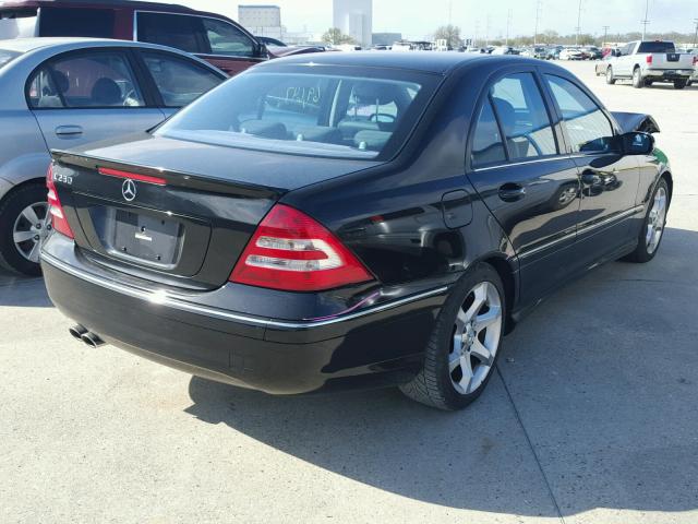 WDBRF52H47E026876 - 2007 MERCEDES-BENZ C 230 BLACK photo 4