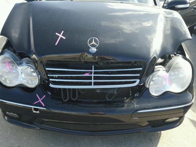 WDBRF52H47E026876 - 2007 MERCEDES-BENZ C 230 BLACK photo 7