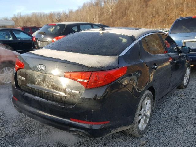 KNAGN4A69B5133093 - 2011 KIA OPTIMA EX BLACK photo 4