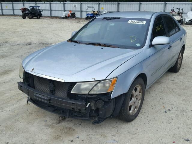 5NPEU46C96H150302 - 2006 HYUNDAI SONATA GLS BLUE photo 2