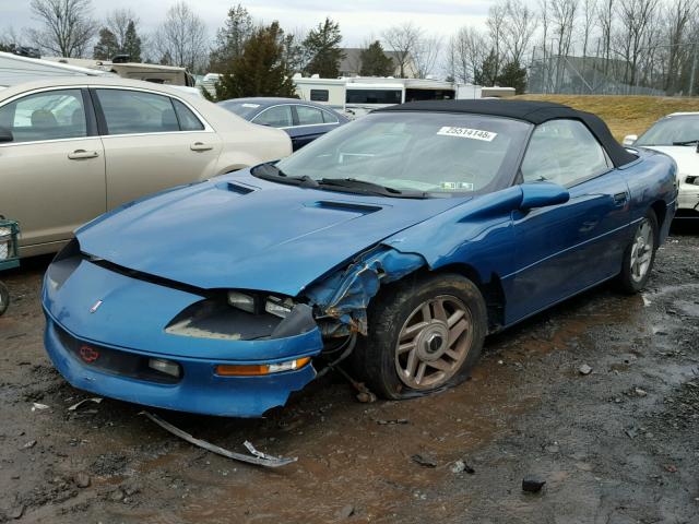 2G1FP32K2T2121095 - 1996 CHEVROLET CAMARO BAS 青色 照片 2