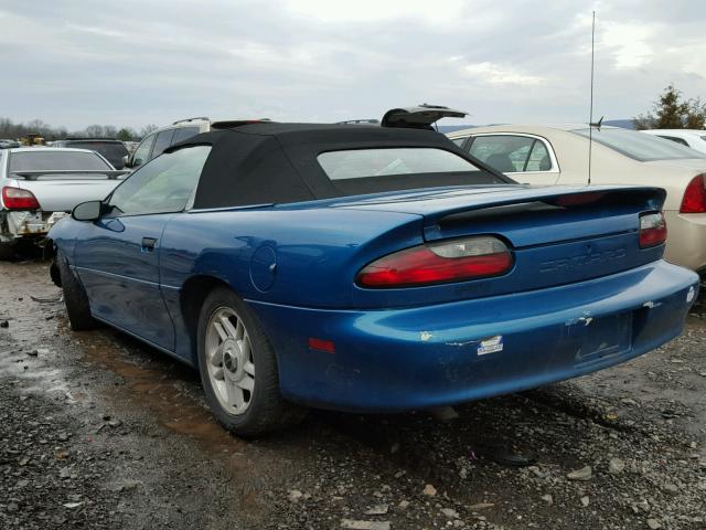 2G1FP32K2T2121095 - 1996 CHEVROLET CAMARO BAS 青色 照片 3