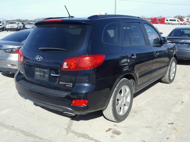 5NMSH13E98H156094 - 2008 HYUNDAI SANTA FE S BLUE photo 4