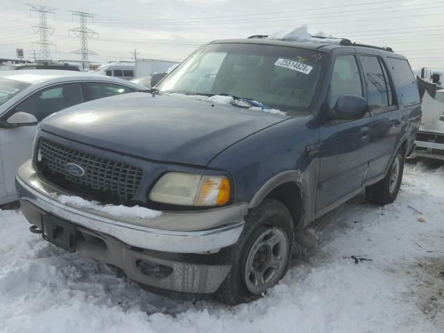 1FMPU18L2YLA16844 - 2000 FORD EXPEDITION BLUE photo 2