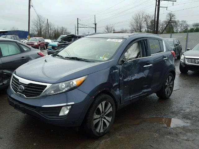 KNDPCCA26B7091261 - 2011 KIA SPORTAGE E BLUE photo 2