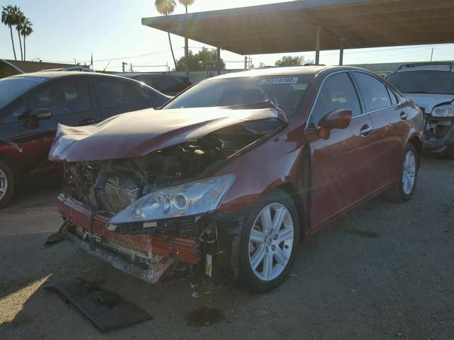 JTHBJ46G092325927 - 2009 LEXUS ES 350 RED photo 2