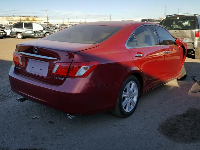 JTHBJ46G092325927 - 2009 LEXUS ES 350 RED photo 4