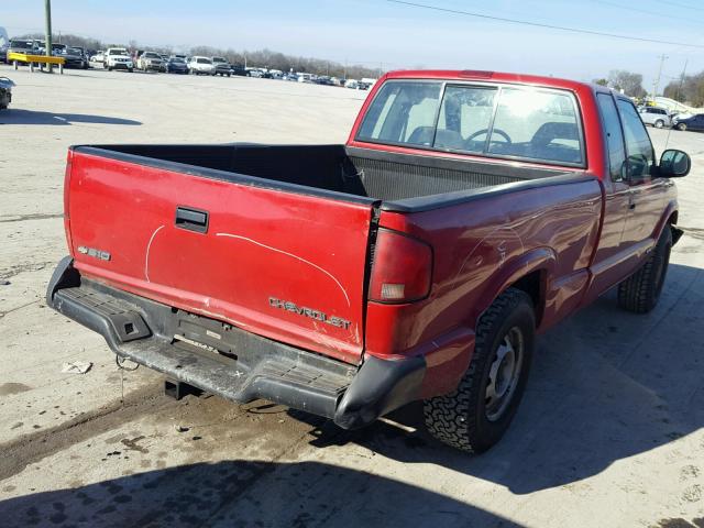 1GCCT19X0V8203165 - 1997 CHEVROLET S TRUCK S1 RED photo 4