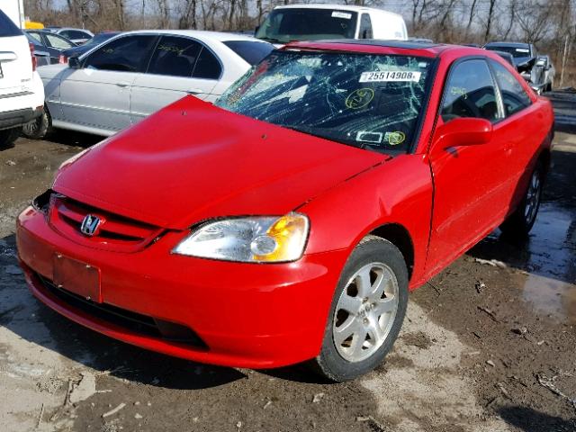 1HGEM22903L073018 - 2003 HONDA CIVIC EX RED photo 2